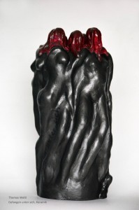 Gefangen unter sich, Keramik, H 31 cm, 2014