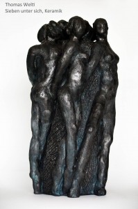 Sieben unter sich, Keramik, H 31 cm, 2014