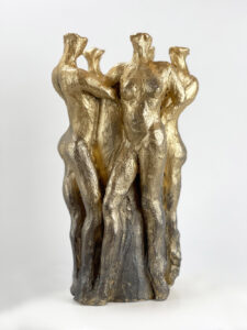 Goldendance Keramik, Höhe 35 cm, Durchmesser 19 cm